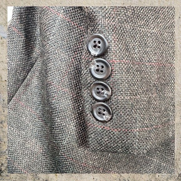 VTG‎ Ralph Lauren Polo University 80s Brown Wool Tweed Blazer 48 Tall Union Made - Picture 16 of 16